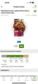 Consumer Review - Food Safety Asda Blackwood Superstore, High Street, Blackwood, UK Had the meal for one loaded chilli & cheese ja... photo #2
