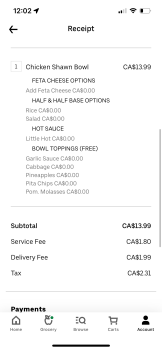 Consumer Review - Food Safety Tahini's, Clair Road West, Guelph, ON, Canada I ordered the Shawn bowl on Monday. It came with rice,... photo #1