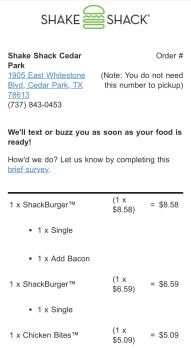 Consumer Review - Food Safety Shake Shack Cedar Park, East Whitestone Boulevard, Cedar Park, TX, USA It happens 12/29/23, 7 people... photo #2
