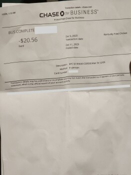 消费者评论 - 食品安全 KFC, West 7th Avenue, Corsicana, TX, USA It happened  on December 9, 2023 we stopped at a KFC restau... 照片 #4