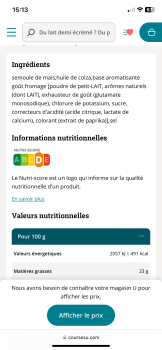 Consumer Review - Food Safety Cheetos, Super U et Drive, CCAL DU VAL D ADOUR, RD 907, 65700 Maubourguet, France Soupçon d'intoxica... photo #2
