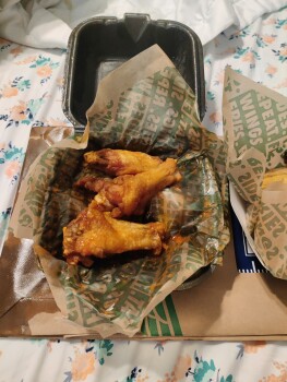 Consumer Review - Food Safety Wingstop, Wesley Street, Greenville, TX, USA Ordered a 6pc combo; garlic Parmesan and mild and when... photo #1