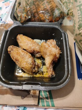 Consumer Review - Food Safety Wingstop, Wesley Street, Greenville, TX, USA Ordered a 6pc combo; garlic Parmesan and mild and when... photo #3