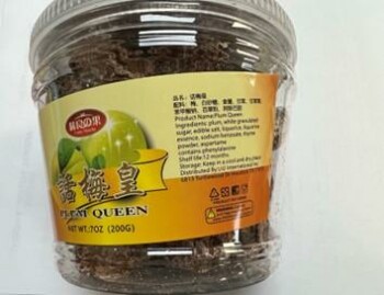 Food Recall Tasty Snacks Dried Plums - recalled due to undeclared sulfites Win Luck Trading Inc. of Bayonne, NJ,... photo #2