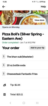 Consumer Review - Food Safety Pizza Boli's, Old Columbia Pike, Silver Spring, MD, USA Suspected food poisoning. Symptoms: Nausea,... photo #10