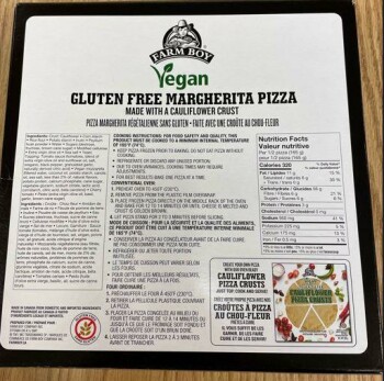 Food Recall Farm Boy Vegan Gluten Free Margherita Pizza - recalled due to undeclared milk Farm Boy brand Vegan G... photo #1