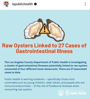 Consumer Review - Food Safety Oysters, Urban Press Winery & Restaurant, North San Fernando Boulevard, Burbank, CA, USA Jan 6th 4 o... photo #2