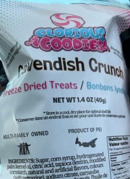 Food Recall Glorious Goodies Cavendish Crunch Freeze Dried Treats - recalled due to undeclared egg, milk, and so... photo #2