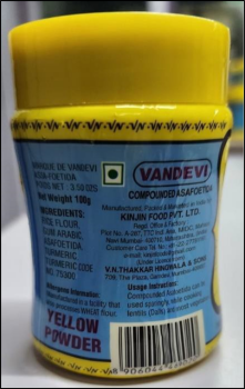 Food Recall Vandevi Asafoetida Yellow Powder - recalled due to undeclared wheat traces Kinjin Food Pvt. Ltd. Mah... photo #3
