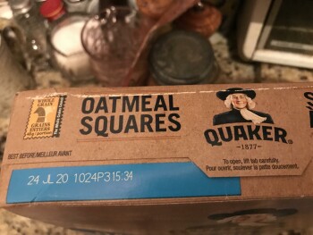Consumer Review - Food Safety Quaker Oats Squares, Dollarama, 20 Avenue Northeast, Calgary, AB, Canada I purchased 3 boxes of Quak... photo #2