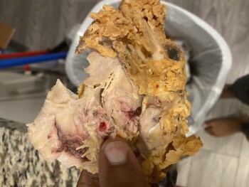 Consumer Review - Food Safety Popeyes Louisiana Kitchen, North Blackstone Avenue, Fresno, CA, USA My family and I ate bloody under... photo #1
