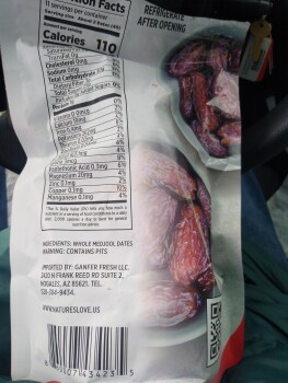 Bericht über die Lebensmittelsicherheit der Verbraucher ALDI, U.S. 31 South, Greenwood, IN, USA I purchased a bag of dates, Nature's Love Medjool Dates, yes... Foto #2