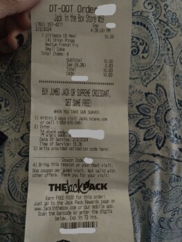 Consumer Review - Food Safety Jack in the Box, Imperial Avenue, Calexico, California, USA Suspected food poisoning. Symptoms: Diar... photo #1