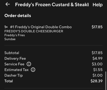 Consumer Review - Food Safety Freddys Original combo, Freddy's Frozen Custard & Steakburgers, Nicholasville Road, Lexington, Kentu... photo #1