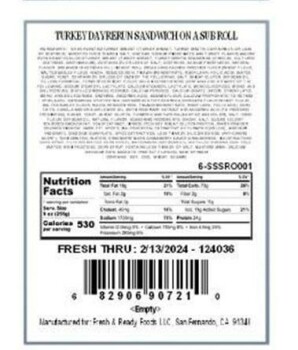 Food Recall Fresh and Ready, Sprig and Sprout, Jack and Olive Torta sandwiches - due to Listeria monocytogenes F... photo #8