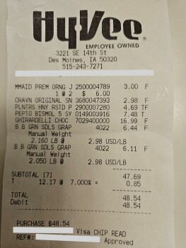 Consumer Review - Food Safety Hy-Vee Grocery Store, Southeast 14th Street, Des Moines, IA, USA Started on February 14th, 2024, aft... photo #4