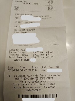 Consumer Review - Food Safety Hy-Vee Grocery Store, Southeast 14th Street, Des Moines, IA, USA Started on February 14th, 2024, aft... photo #5
