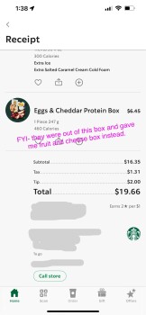 Consumer Review - Food Safety Starbucks, Peachtree Boulevard, Chamblee, GA, USA Hi, I just wanted to let you know that I came down... photo #2