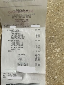 Consumer Review - Food Safety Panda Express, West Lake Mead Boulevard, Las Vegas, NV, USA Brought home Panda Express afternoon fro... photo #1