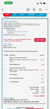 Consumer Review - Food Safety Domino's Pizza, Maurice Avenue, Maurice, LA, USA About 2 hours after I ate some of my half of a pizz... photo #2