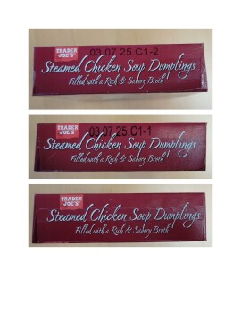 Food Recall Trader Joe’s Chicken Soup Dumplings - recalled due to plastic materials CJ Foods Manufacturing Beaum... Foto #3