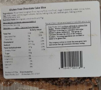 Food Recall KALO Carrot Cake Slice - recalled due to undeclared soy KALO Foods, LLC is recalling Single Slice Ca... photo #2