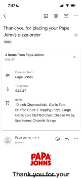 Consumer Review - Food Safety Papa Johns Pizza, Battleground Ave, Greensboro, NC, USA Ordered Papa John’s on the 2900 block of Bat... photo #2