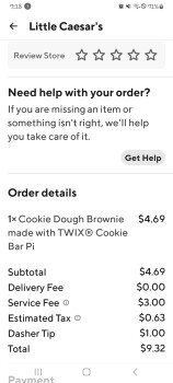 Consumer Review - Food Safety Little Caesars Pizza, Ocean Beach Highway, Longview, WA, USA Grandson ate Twix brownie and hours lat... photo #2