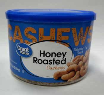 Food Recall Great Value Honey Roasted Cashews - recalled due to undeclared milk and coconut allergens John B. Sa... photo #1