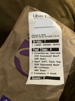 Consumer Review - Food Safety Taco Bell, North Black Horse Pike, Mount Ephraim, NJ, USA Suspected food poisoning. Symptoms: Diarrh... photo #3