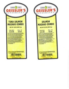 Food Recall Geisslers Supermarket Inc. Sushi products - recalled due to undeclared milk, wheat and eggs Geissler... photo #2