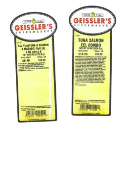 Food Recall Geisslers Supermarket Inc. Sushi products - recalled due to undeclared milk, wheat and eggs Geissler... photo #11
