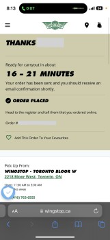 Consumer Review - Food Safety Wingstop, Bloor Street West, Toronto, ON, Canada Yesterday Wingstop I had the Korean bbq boneless an... photo #3