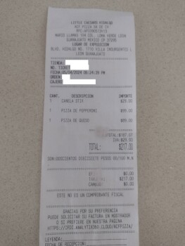 Consumer Review - Food Safety Little Caesars, Boulevard Miguel Hidalgo, Villa Insurgentes, León de los Aldama, Gto., México Anoche... photo #2