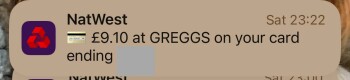 Consumer Review - Food Safety Greggs, Lord Street, Liverpool, UK Saturday 6th April I had a Sausage Roll it was cold but tasted fi... photo #1