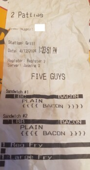 Consumer Review - Food Safety Five Guys, West 12 Mile Road, Southfield, MI, USA Yesterday 4/12/24 was my first time purchasing foo... photo #2