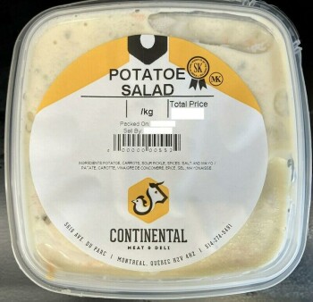 Food Recall Continental Meat & Deli soups, salads and dips recalled due to undeclared allergens Quebec's Ministr... photo #3