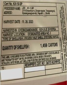 Outbreak Alert for Oysters from Korea Contaminated with Norovirus FDA has issued a warning against certain fr... photo #2