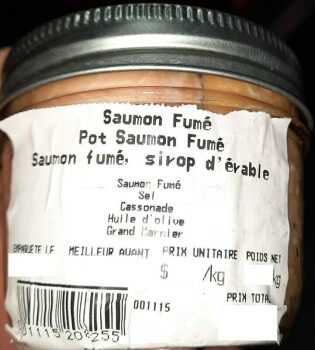 Food Recall Fumoir Musquaro Smoked Salmon - Alert not to consume due to unsafe packaging Quebec's Ministry of Ag... photo #2