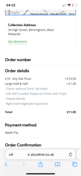Consumer Review - Food Safety Pizza Hut Erdington, High Street, Birmingham, UK Pizza Hut Pizza It two people who get the same symp... photo #1