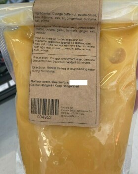 Food Recall Épicerie Basta soups recalled due to potential Clostridium botulinum contamination Épicerie Basta Co... photo #1