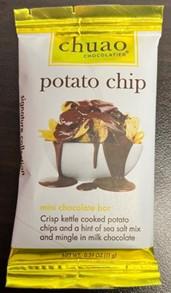 Food Recall Chuao Chocolatier Potato Chip Mini Chocolate Bar - recalled due to undeclared hazelnuts Chuao Chocol... photo #1