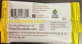 Food Recall Chuao Chocolatier Potato Chip Mini Chocolate Bar - recalled due to undeclared hazelnuts Chuao Chocol... photo #2
