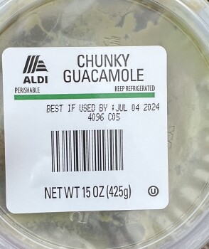 Consumer Review - Food Safety ALDI, Capital Boulevard, Raleigh, NC, USA I bought their fresh chunky guacamole yesterday (5/3/2024)... photo #1