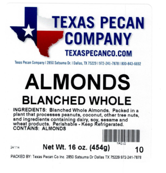 食品召回 Texas Pecan Company recalls several products due to undeclared allergens Texas Pecan of Dallas TX is... 照片 #8