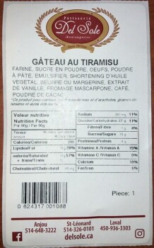 Food Recall Multiple Cakes recalled due to Undeclared Allergens Pâtisserie Boulangerie Del Sole, located at 7750... photo #3