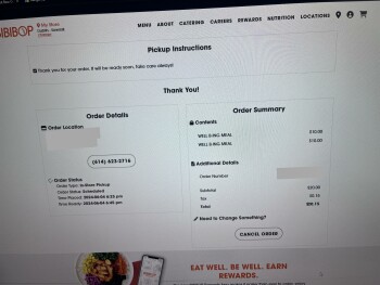 Consumer Review - Food Safety BIBIBOP Asian Grill, Sawmill Road, Columbus, OH, USA Extreme pain in stomach. Something felt off. Se... photo #2