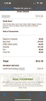 Consumer Review - Food Safety Chipotle Mexican Grill, University Boulevard East, Hyattsville, MD, USA Picked up my chipotle order... photo #1