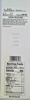 Food Recall Heinen’s Tuscan Salad Bowl - recalled due to undeclared allergen Heinen’s is voluntarily recalling H... photo #2