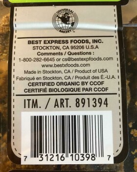 Food Recall Universal Bakery Organic Aussie Bites recalled due to undeclared allergen Universal Bakery has issue... Foto #2